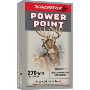 Real Winchester Power Point 270 Winchester Ammo 150 Grain Jacketed Soft Point 200rounds
