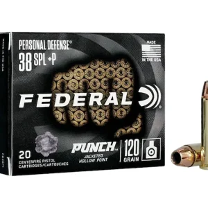 Federal Personal Defense Punch 38 Special +P Ammo 120 Grain Jacketed Hollow Point 200 - Best Price