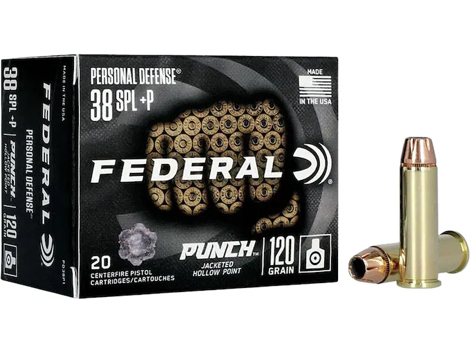 Order Federal Personal Defense Punch 38 Special +P Ammo 120 Grain Jacketed Hollow Point 200 Online