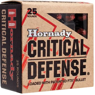 Get Hornady Critical Defense 9mm Luger Ammo 115 Grain Hornady FTX Polymer Tip Box of 200 rounds Online